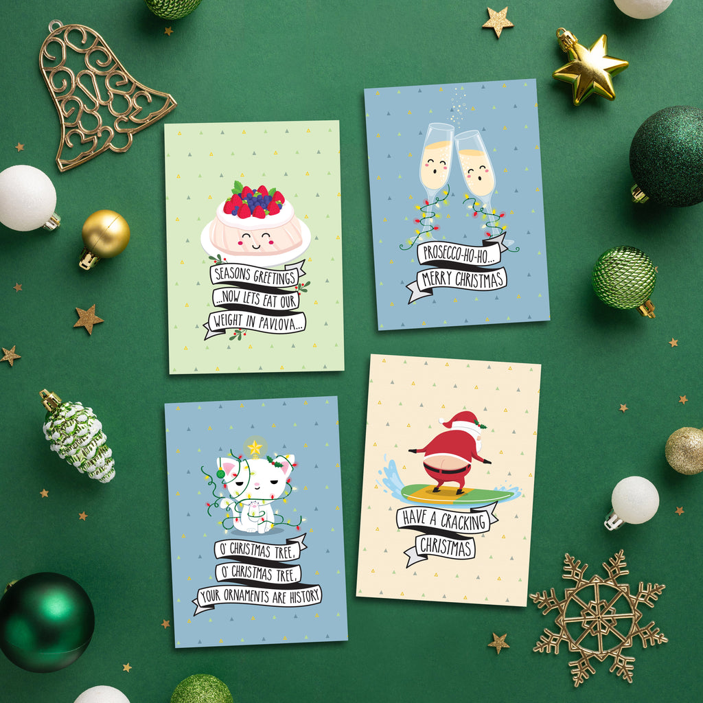 Weihnachtskarte mit Katzenmotiv – Christmas Cat