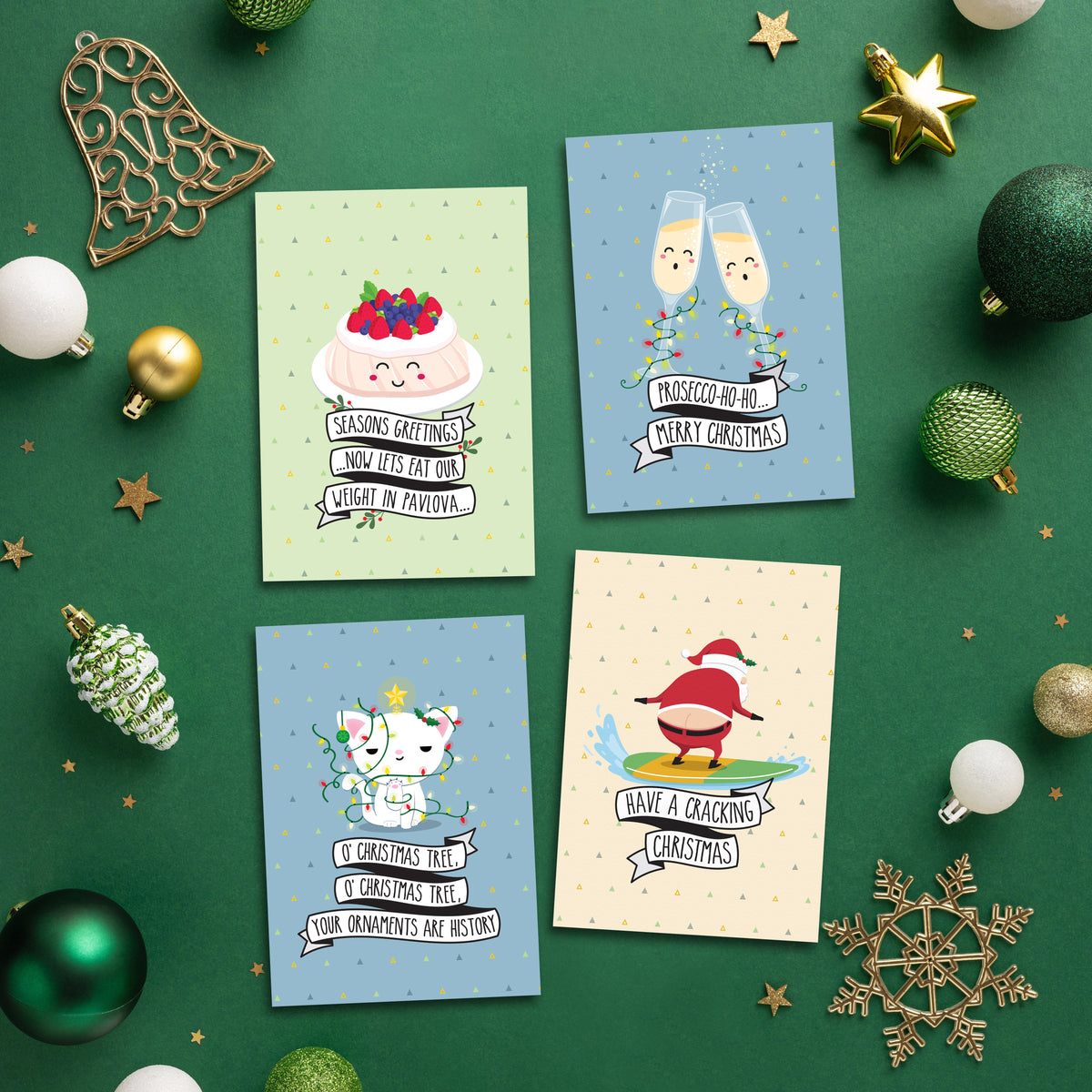 Weihnachtskarte mit Katzenmotiv – Christmas Cat