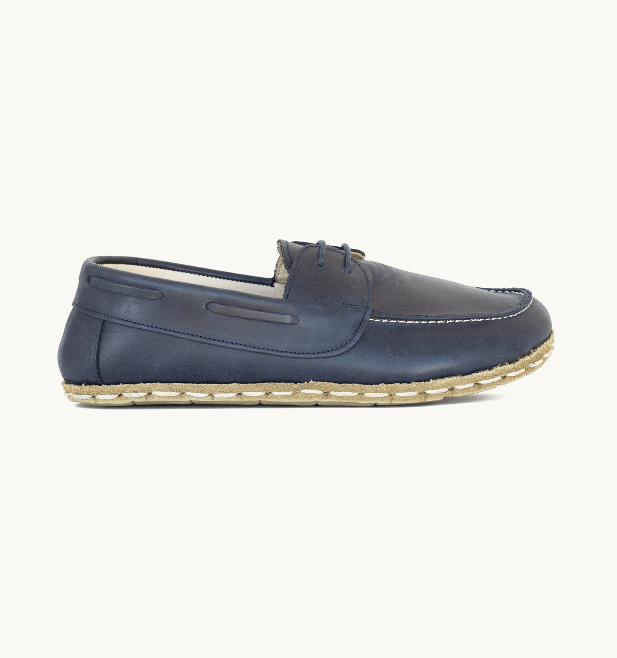 Men's Barefoot Leather Boat Shoe — Ocean