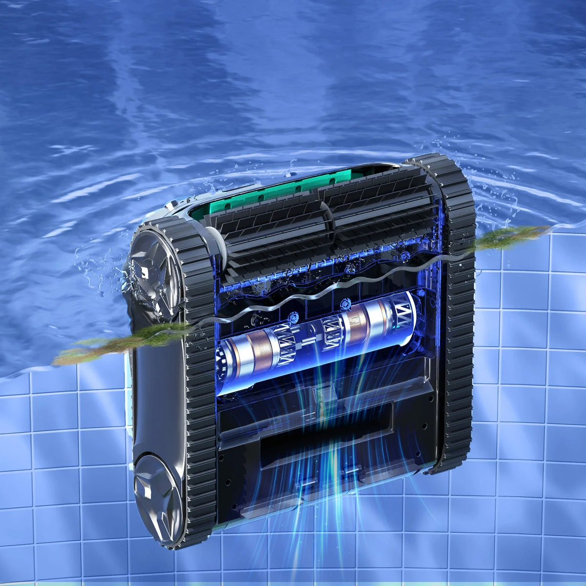 WYBOT S2 Solar Powered Robotic Pool Cleaner Self-Charging