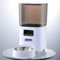 5L Pet Feeder with Camera Automatic Cat Feeder Smart Dog Food Dispenser Wifi Timing Stainless Steel Feeding Bowl（No 5V 2A Plug）