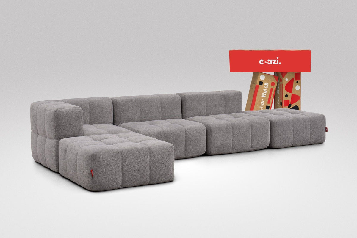 5 Teiliges Modulares Sofa – Grau