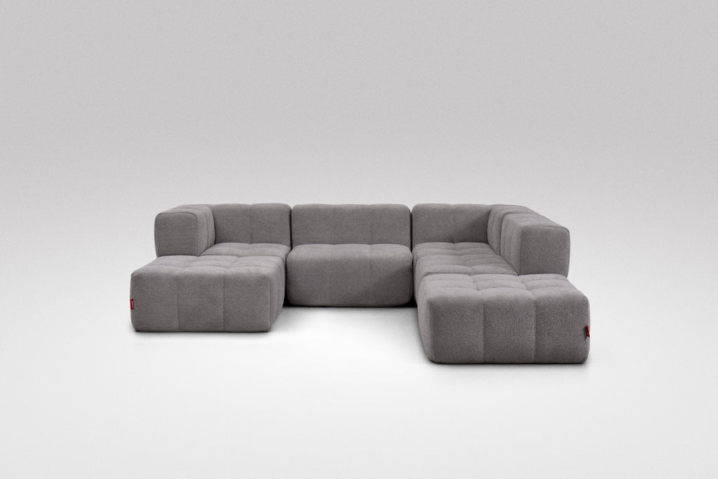 6 Teiliges Modulares Sofa – Grau