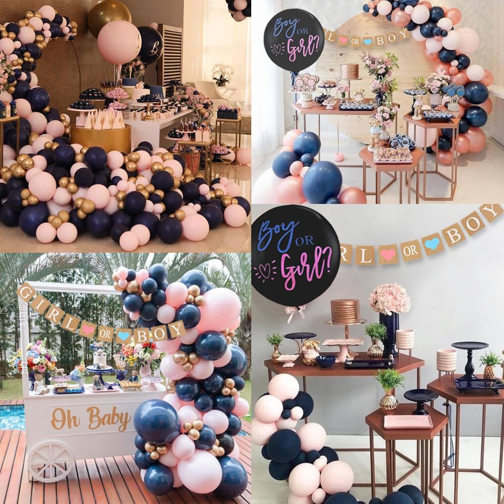 Babyparty Deko Gender Reveal Party Boy or Girl Konfetti Deko Set Geschlecht Offenbaren Mädchen Oder Junge Baby Shower Dekoration