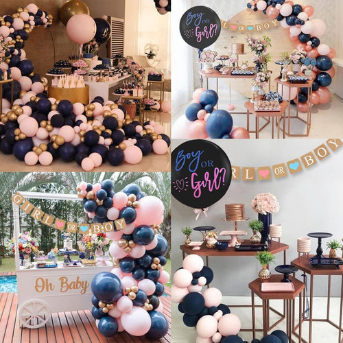 Babyparty Deko Gender Reveal Party Boy or Girl Konfetti Deko Set Geschlecht Offenbaren Mädchen Oder Junge Baby Shower Dekoration