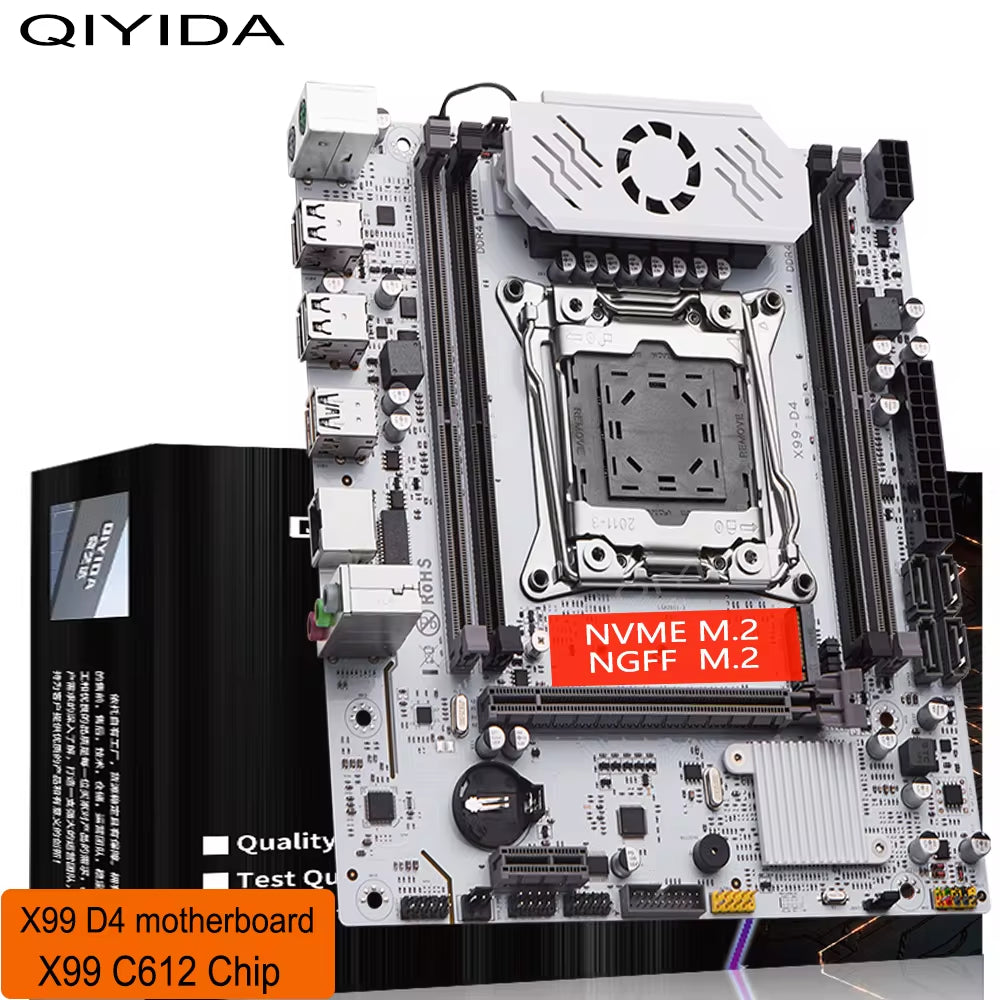 X99 Motherboard D4 TPM2.0 LGA 2011 3 with M.2 Slot Support X99 C612Chip DDR4 Memory SATA3.0 USB3.0 PCI16X