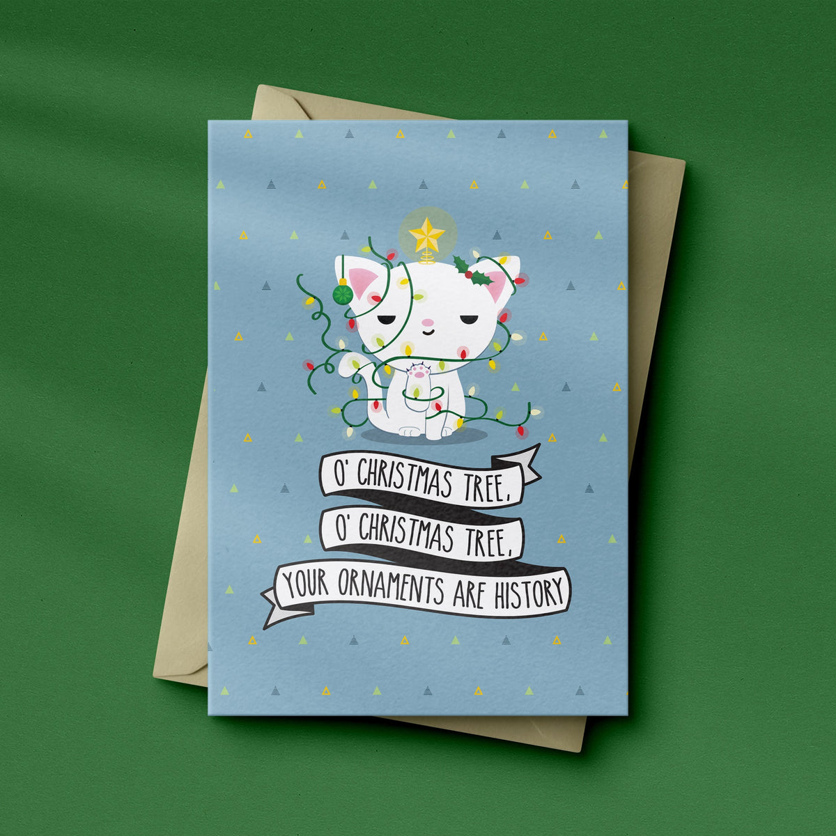 Weihnachtskarte mit Katzenmotiv – Christmas Cat