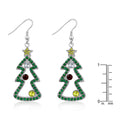 Weihnachtliche Ohrringe mit Zirkonia und Rhodiumauflage