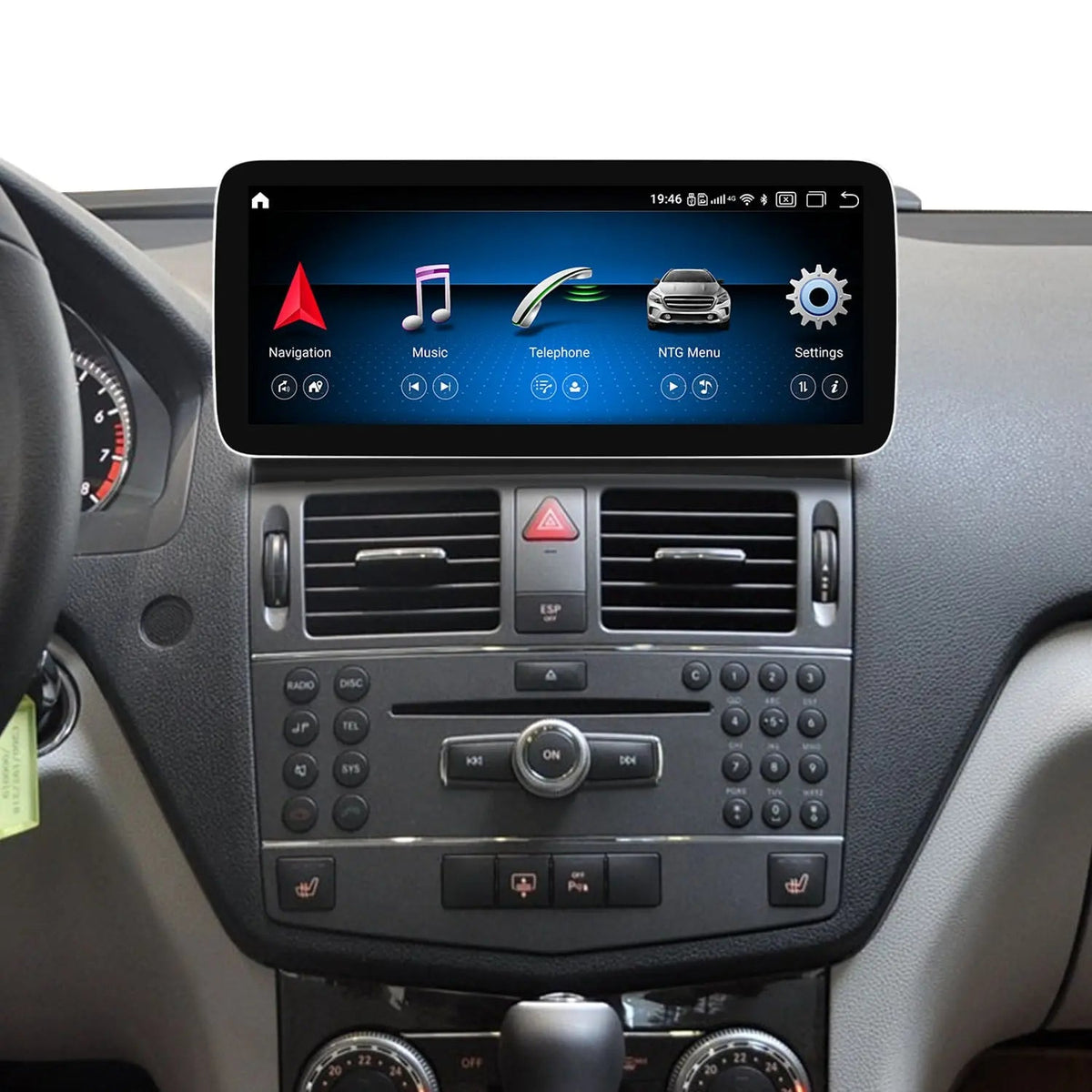 JFSound Android-Autoradio mit Navigation für Mercedes-Benz C-Klasse W204/S204 2007-2010, 10,25-Zoll-Display, NTG4.0