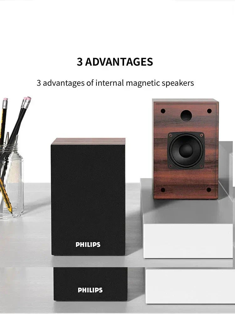 Bluetooth Speaker Surround Stereo Sound Wireless (Brown)