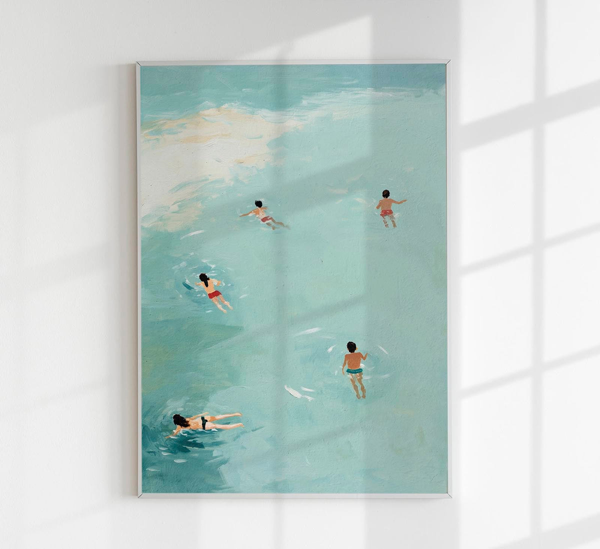 Children playing in the Water Art Poster