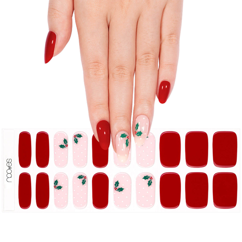 NOOVES Gel-Nagelfolien Christmas Kiss in Rot