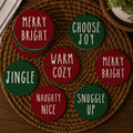 Weihnachtliche Keramik-Untersetzer mit Korkrückseite