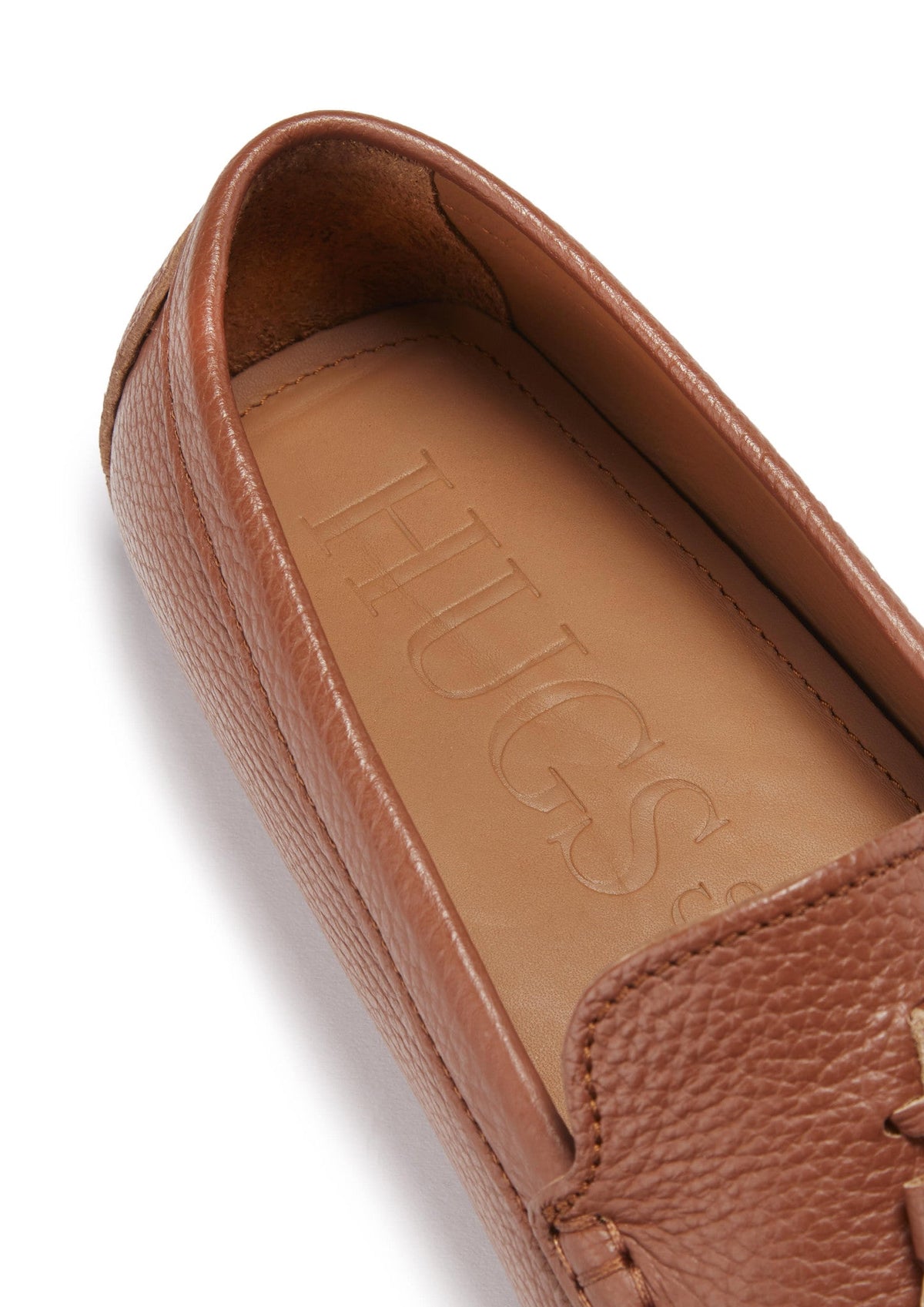 Tasselled Driving Loafers, tan grain leather