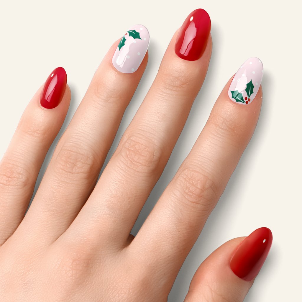 NOOVES Gel-Nagelfolien Christmas Kiss in Rot