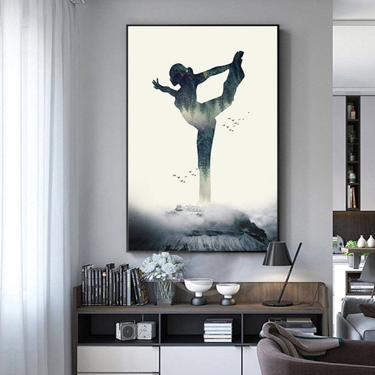 Poster Yoga Profi Stellungen · Fitness Dekoration · Bilder  · Deko Print ohne Rahmen